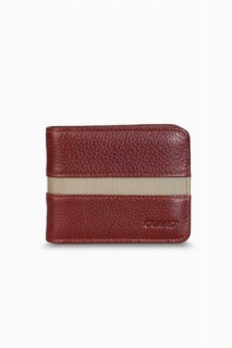 Wallet - محفظة طابا الرياضية الجلدية المخططة للرجال 100345317 - Turkey