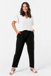 Plus Size - Angelino Large Size Flexible Pocket Trousers 100276416 - Turkey