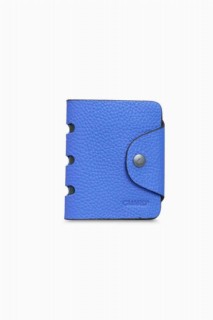 Men - Flip Sport Vertikale Herrenbrieftasche aus blauem Leder 100345265 - Turkey