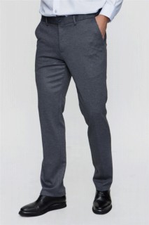 Men's Navy Blue Shiraz Dynamic Fit Casual Fit Side Pocket Straight Fabric Trousers 100351288