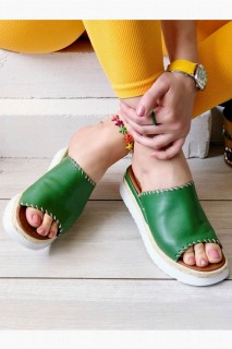 Aurora Green Filled Sole Slippers 100344259