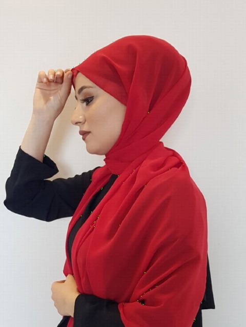 Woman Bonnet & Hijab - أحمر | الكود: 13-21 - Turkey