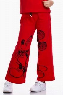 Boys' Mickey & Minnie Printed Loose-Round Trousers Red Tracksuits 100327352
