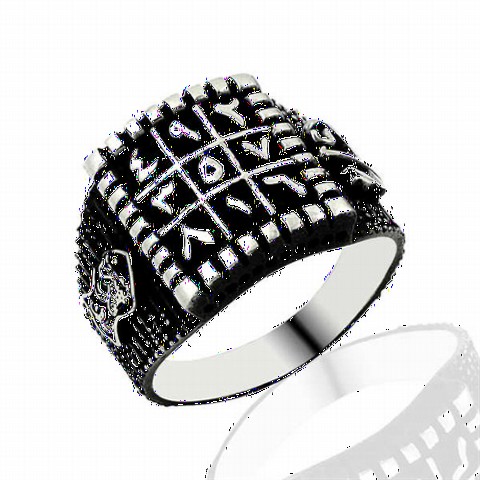 Others - Special Black Ground Ebced Affordable Silver Men's Ring 100348708 - Turkey