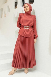 Evening & Party Dresses - فستان بدلة حجاب وردي مغبر 100340310 - Turkey