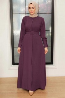 Daily Dress - فستان ليل داكن للمحجبات 100341511 - Turkey