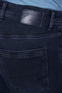 Men's Navy Blue Monaco Denim Jeans Dynamic Fit Casual Fit 5 Pocket Trousers 100350846