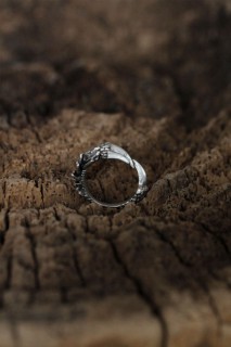 Silver Rings 925 - Adjustable Dragon Claw Design Men's Ring 100319212 - Turkey