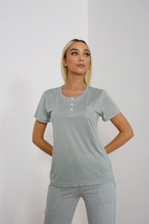 Women's Short Sleeved Pajamas Set 100325441