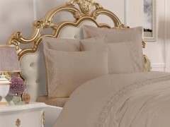 Home Product - French Lace Lalemzar Dowry Duvet Cover Set Cappucino 100259155 - Turkey