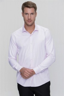 Top Wear - Men's Pink Slim Fit Slim Fit Solid Collar Long Sleeve Shirt 100350673 - Turkey