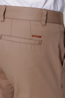 Men Camel Cotton Side Pocket Slim Fit Slim Fit Trousers 100350871