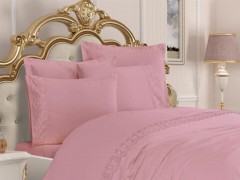 Home Product - French Lace Lalemzar Dowry Duvet Cover Set Powder 100259154 - Turkey