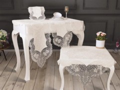 Kitchen-Tableware - Verna Table Cloth 26 Pieces Cream Gold 100329202 - Turkey