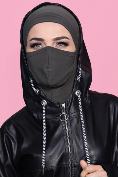 Masked Sport Hijab Khaki Green 100285365