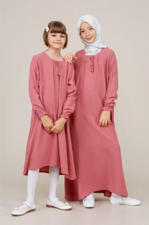 Daily Dress - Young Girl Collar Ruffle Detailed Dress 100352514 - Turkey