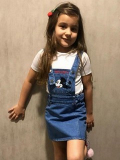 Outwear - Jeans fille Mickey jupe salopette bleue 100326727 - Turkey