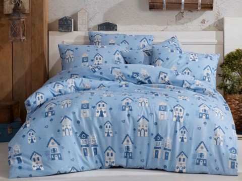Bedding - Dowry Ares Double Pique Set Blue 100330371 - Turkey