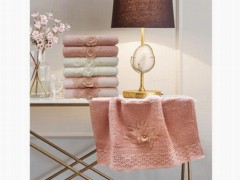 Bathroom - Sunflower Cotton 6 Pcs Hand Face Towel 100332251 - Turkey