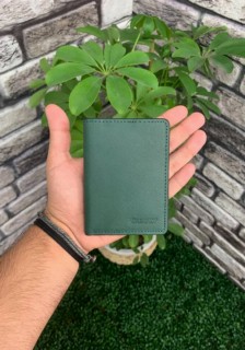 Wallet - Guard Green Saffiano Leather Card Holder 100345867 - Turkey