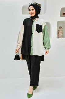Black Hijab Suit Dress 100340504