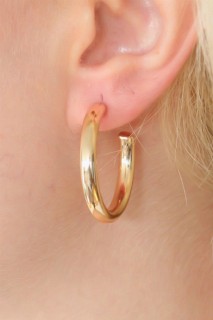 Earrings - Gold Color Ring Women's Earrings 100328077 - Turkey