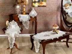 Kitchen-Tableware - Bensu Velvet Cord 5 Piece Living Room Set Cream 100344865 - Turkey