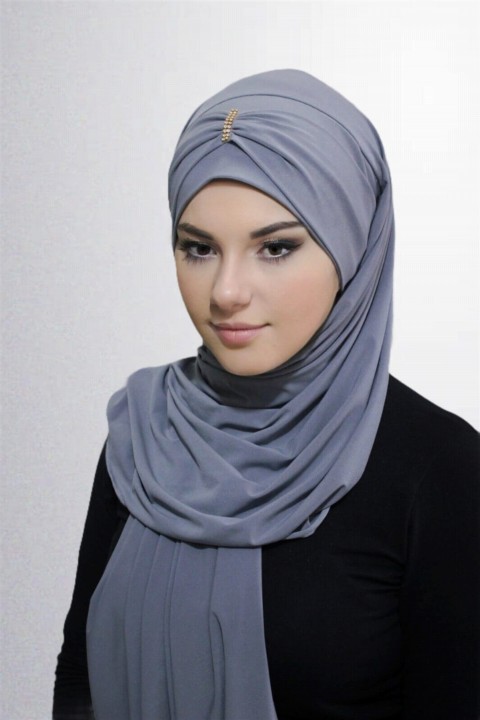 Ready to wear Hijab-Shawl - Stoned Practical Shawl 100283196 - Turkey