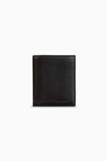 Wallet - Portefeuille pour homme en cuir vertical à un piston marron 100345796 - Turkey