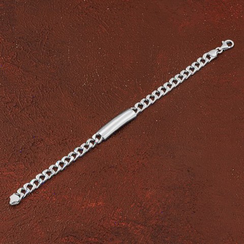 Bracelet - Name Writable Gourmet Silver Chain Bracelet 100349899 - Turkey