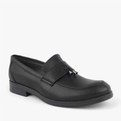 Black Classical Loafers For Boys 100352377