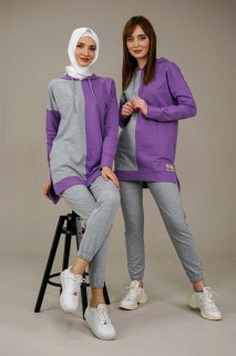 Lingerie & Pajamas - Zweifarbiges Trainingsanzug-Set für Damen 100325933 - Turkey