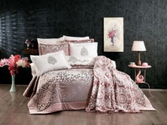 Bed Covers - Dowry Land Elenor 4 Piece Bedspread Set Beige Black 100332012 - Turkey