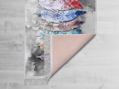 Latex Non-Slip Base Digital Print Velvet Carpet Feather Color 180x280 cm 100330511