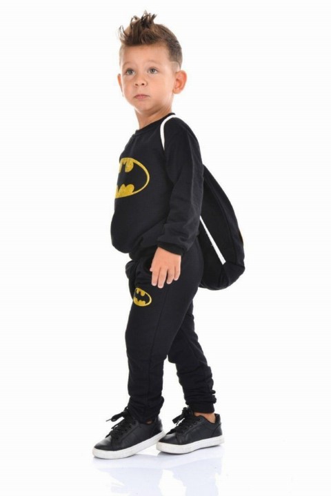 Boy Batman Printed Bag Yellow-Black Tracksuit 100326877