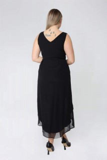 Plus Size Lined Strapless Front Short Back Long Chiffon Dress 100276766