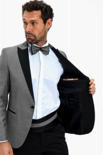 Mens Gray Portofino Slimfit Jacquard Tuxedo 100350529