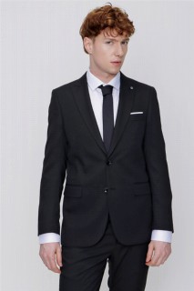 Men's Black Santos Jacquard Slim Fit Slim Fit 6 Drop Suit 100350702