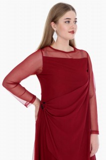 Plus Size - Plus Size Evening Dress Tunic 100276276 - Turkey
