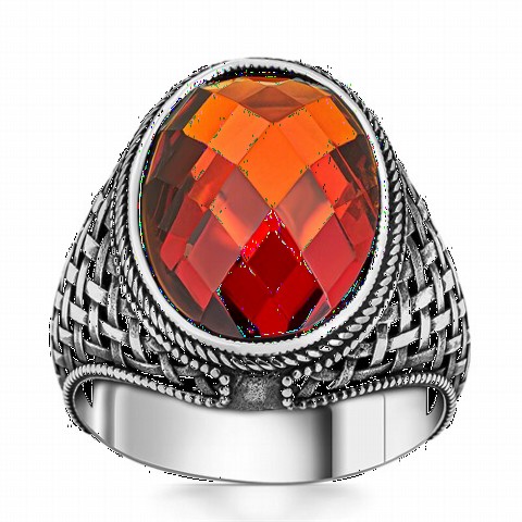 Zircon Stone Rings - خاتم فضة إسترليني عزر الزركون 100350249 - Turkey
