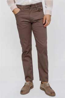 Men's Brown Fuji Cotton 5 Pocket Dynamic Fit Trousers 100350974