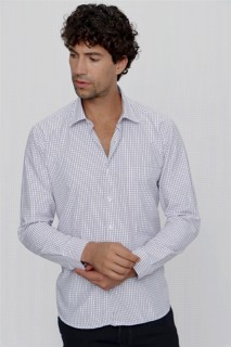 Men's Red Como Checked Pocket Regular Fit Wide Cut Shirt 100351053