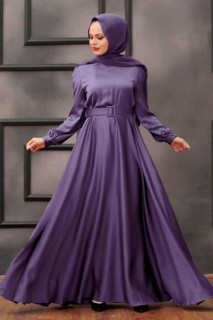 Evening & Party Dresses - Lila Hijab Evening Dress 100339852 - Turkey