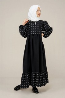 Young Girl Tassel Detailed Pompom Dress 100352557