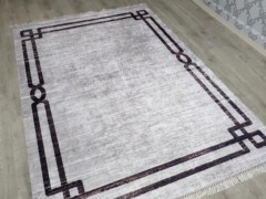 Carpet - غطاء وسادة مخملي بإطار ذهبي سعة 2 لتر كريمي 100330537 - Turkey