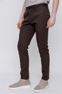 Men's Mink Manza Jacquard Dynamic Fit Casual Fit Trousers 100350736