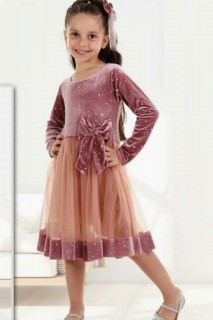 Outwear - Jupe pour fille avec tulle étoile brodée nœud robe poudrée détaillée 100327158 - Turkey