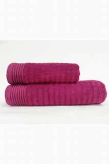 Bonisia Double Cotton Bath Towel Set Claret Red 100329551