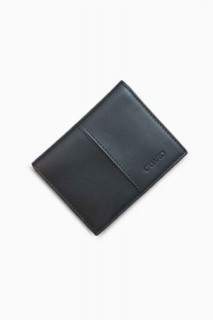 Wallet - Matte Black Leather Men's Wallet 100346044 - Turkey
