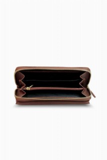 Matte Tan Leather Women's Wallet 100345887